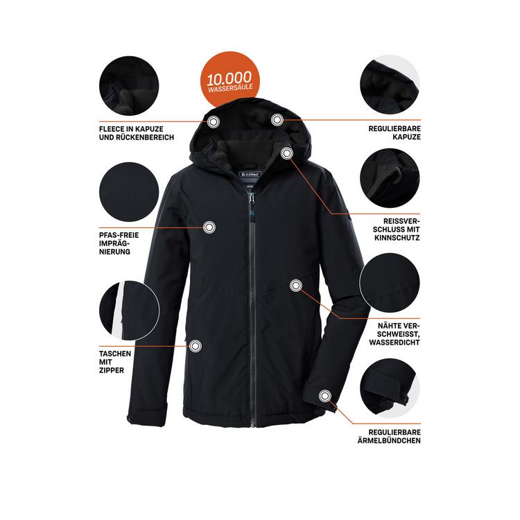KILLTEC KILLTEC KOW 221 BYS JCKT Softshelljacke Kinder - Schwarz01106 - 3 | SportScheck