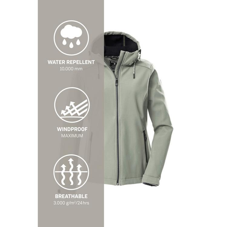 KILLTEC KILLTEC KOW 8 WMN SFTSHLL JCKT Softshelljacke Damen - Gr&uuml;n2046 - 4 | SportScheck