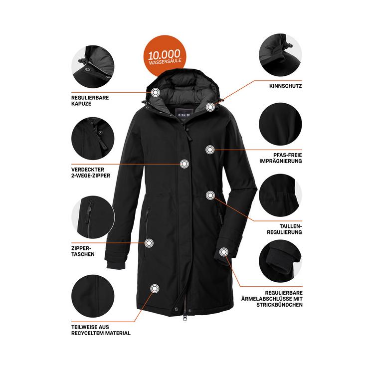 G.I.G.A. DX by killtec G.I.G.A. DX by killtec GW 22 WMN PRK Funktionsmantel Damen - Schwarz0110 - 3 | SportScheck