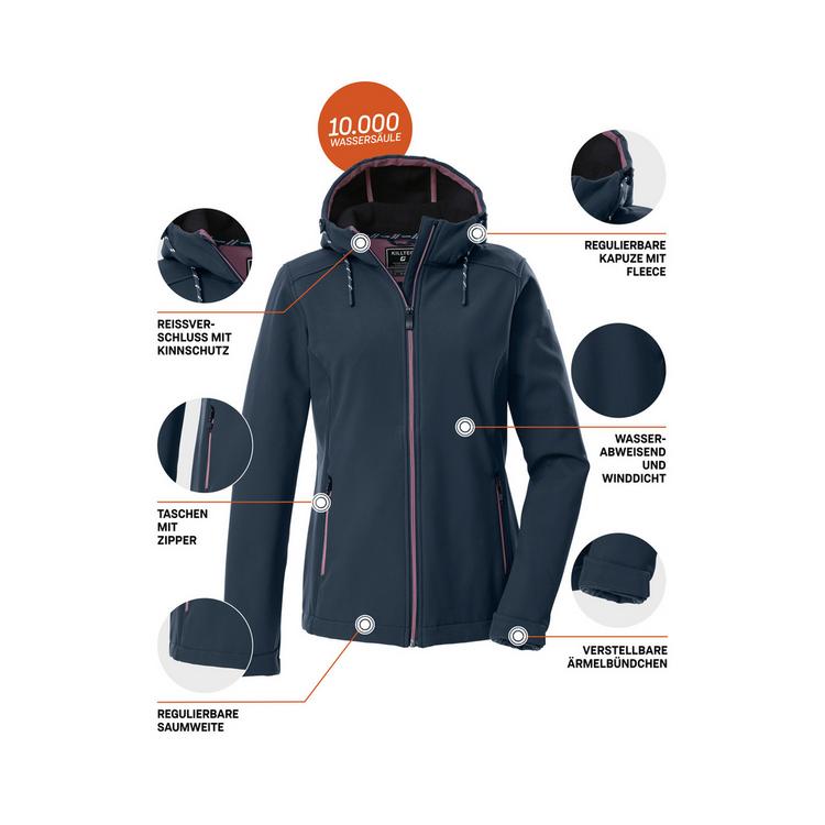 KILLTEC KILLTEC KOW 8 WMN SFTSHLL JCKT Softshelljacke Damen - Blau3023 - 3 | SportScheck