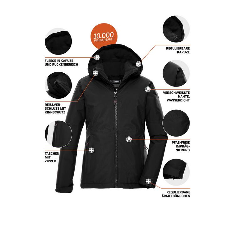 KILLTEC KILLTEC KOW 217 GRLS JCKT Softshelljacke Kinder - Schwarz0110 - 3 | SportScheck