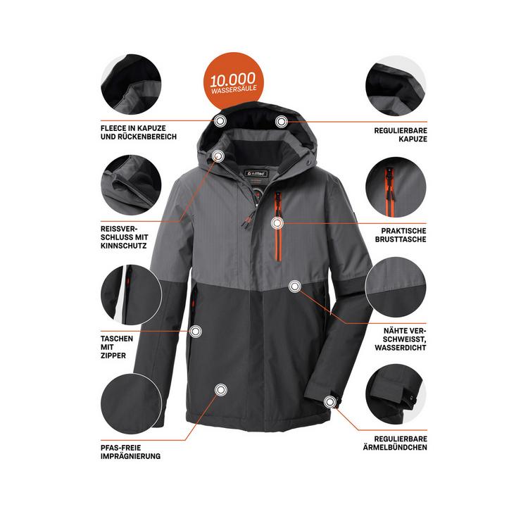 KILLTEC KILLTEC KOW 222 BYS JCKT Softshelljacke Kinder - Grau0618 - 3 | SportScheck