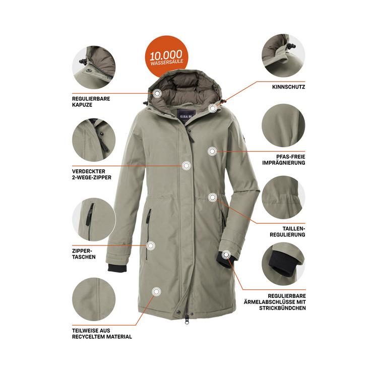 G.I.G.A. DX by killtec G.I.G.A. DX by killtec GW 22 WMN PRK Funktionsmantel Damen - Oliv1012 - 3 | SportScheck