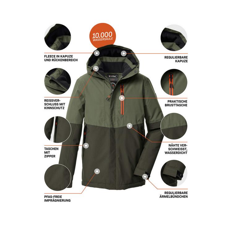 KILLTEC KILLTEC KOW 222 BYS JCKT Softshelljacke Kinder - Oliv101 - 4 | SportScheck