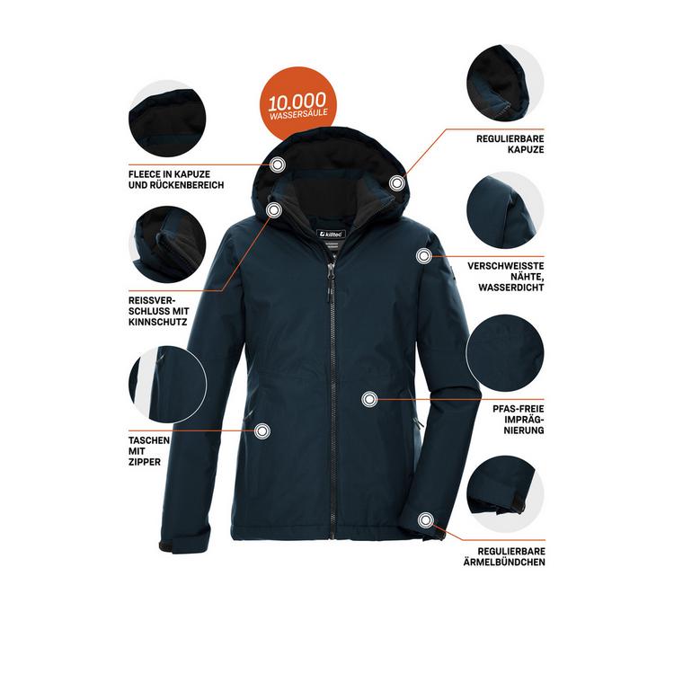 KILLTEC KILLTEC KOW 217 GRLS JCKT Softshelljacke Kinder - Blau3023 - 3 | SportScheck