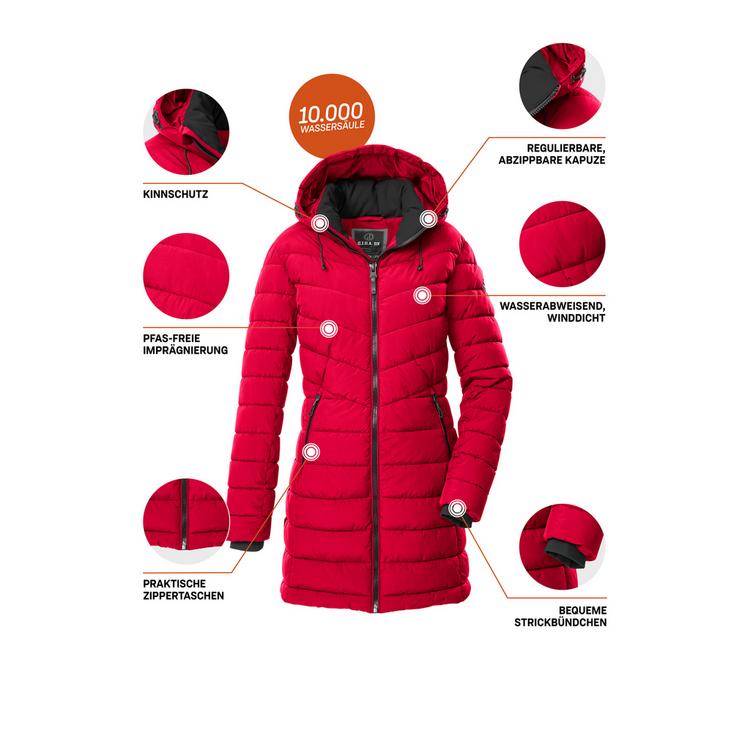 G.I.G.A. DX by killtec G.I.G.A. DX by killtec GW 74 WMN QLTD PRK Funktionsmantel Damen - Dunkelrot - 3 | SportScheck