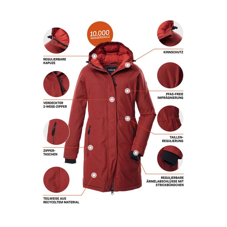 G.I.G.A. DX by killtec G.I.G.A. DX by killtec GW 22 WMN PRK Funktionsmantel Damen - Rot4530 - 3 | SportScheck