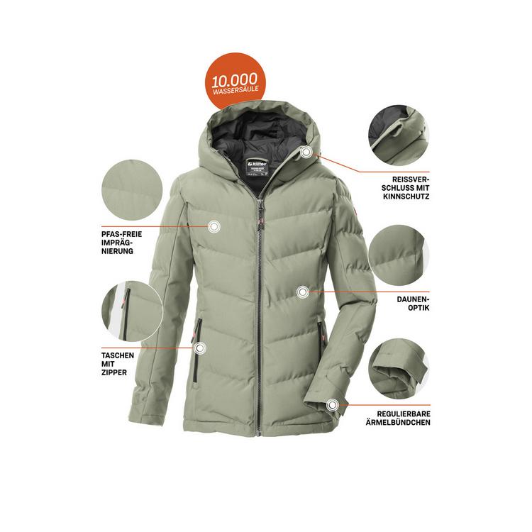 KILLTEC KILLTEC KOW 220 GRLS QLTD JCKT Softshelljacke Kinder - Gr&uuml;n2044 - 3 | SportScheck