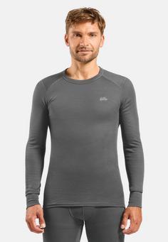 Rückansicht von Odlo ACTIVE WARM ECO UNI HERITAGE Wäscheset Herren dark grey melange(10734)