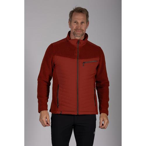 Rückansicht von Maul Sport Neuenkirchen Hybrid-Steppjacke Funktionsjacke Herren Rot4545