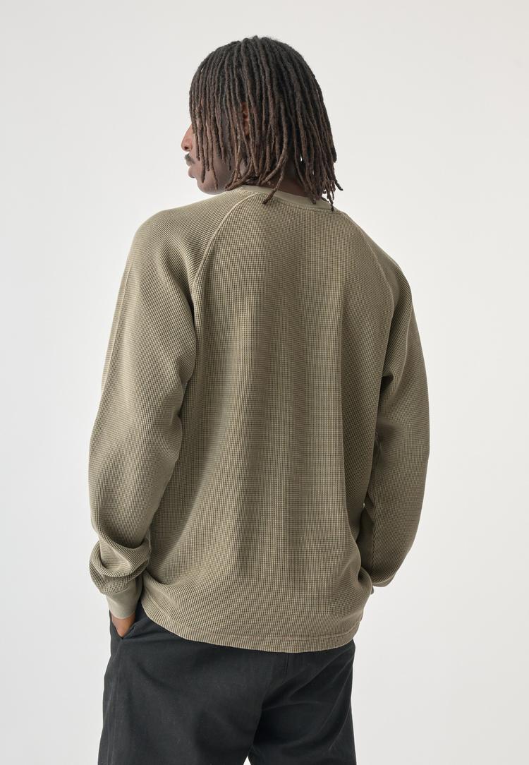 Cleptomanicx Cleptomanicx Boxy Crewneck Thermal Longsweat Herren - Tea Leaf - 2 | SportScheck