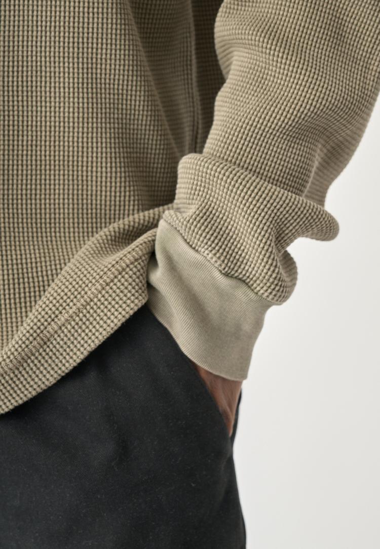 Cleptomanicx Cleptomanicx Boxy Crewneck Thermal Longsweat Herren - Tea Leaf - 2 | SportScheck