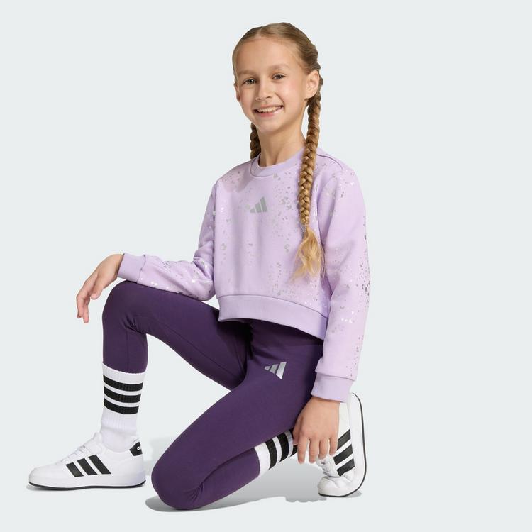 adidas adidas Little Girls Everyday Glam Set Kinder Trainingsanzug Kinder - Powder Plum / Silver Metallic - 1 | SportScheck