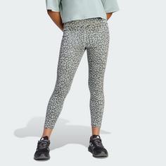 Rückansicht von adidas FUTURE ICONS 7/8 LEGGINGS SOFT TOUCH Stoffhose Kinder Wonder Sage / Charcoal / Tactile Green