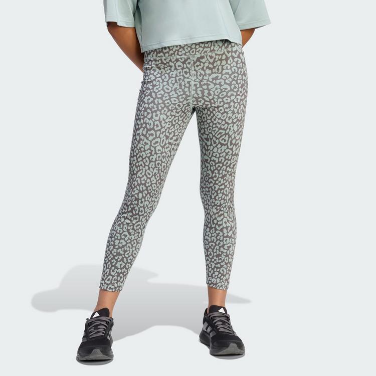 adidas adidas FUTURE ICONS 7/8 LEGGINGS SOFT TOUCH Stoffhose Kinder - Wonder Sage / Charcoal / Tactile Green - 0 | SportScheck