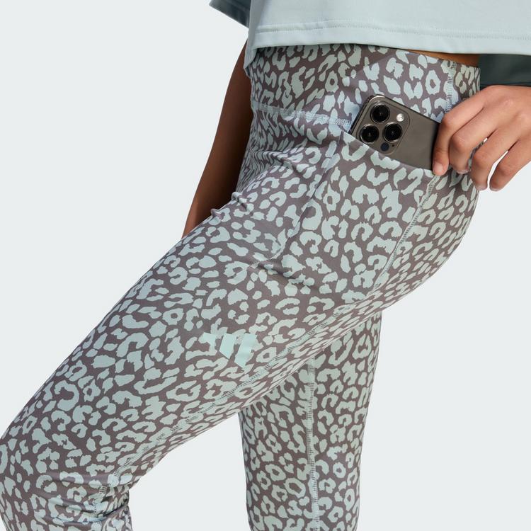 adidas adidas FUTURE ICONS 7/8 LEGGINGS SOFT TOUCH Stoffhose Kinder - Wonder Sage / Charcoal / Tactile Green - 0 | SportScheck