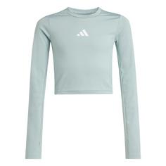 adidas TECHFIT LONGSLEEVE Langarmshirt Kinder Wonder Sage / White