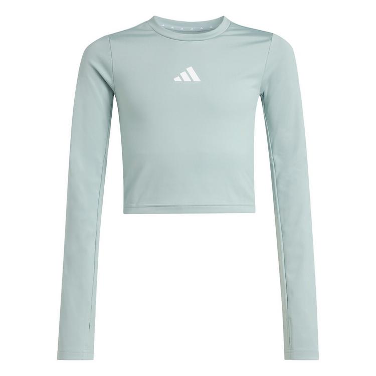 adidas adidas TECHFIT LONGSLEEVE Langarmshirt Kinder - Wonder Sage / White - 0 | SportScheck