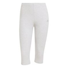 adidas Seasonal Essentials Rib Capri Leggings Funktionsshorts Damen Light Grey Heather