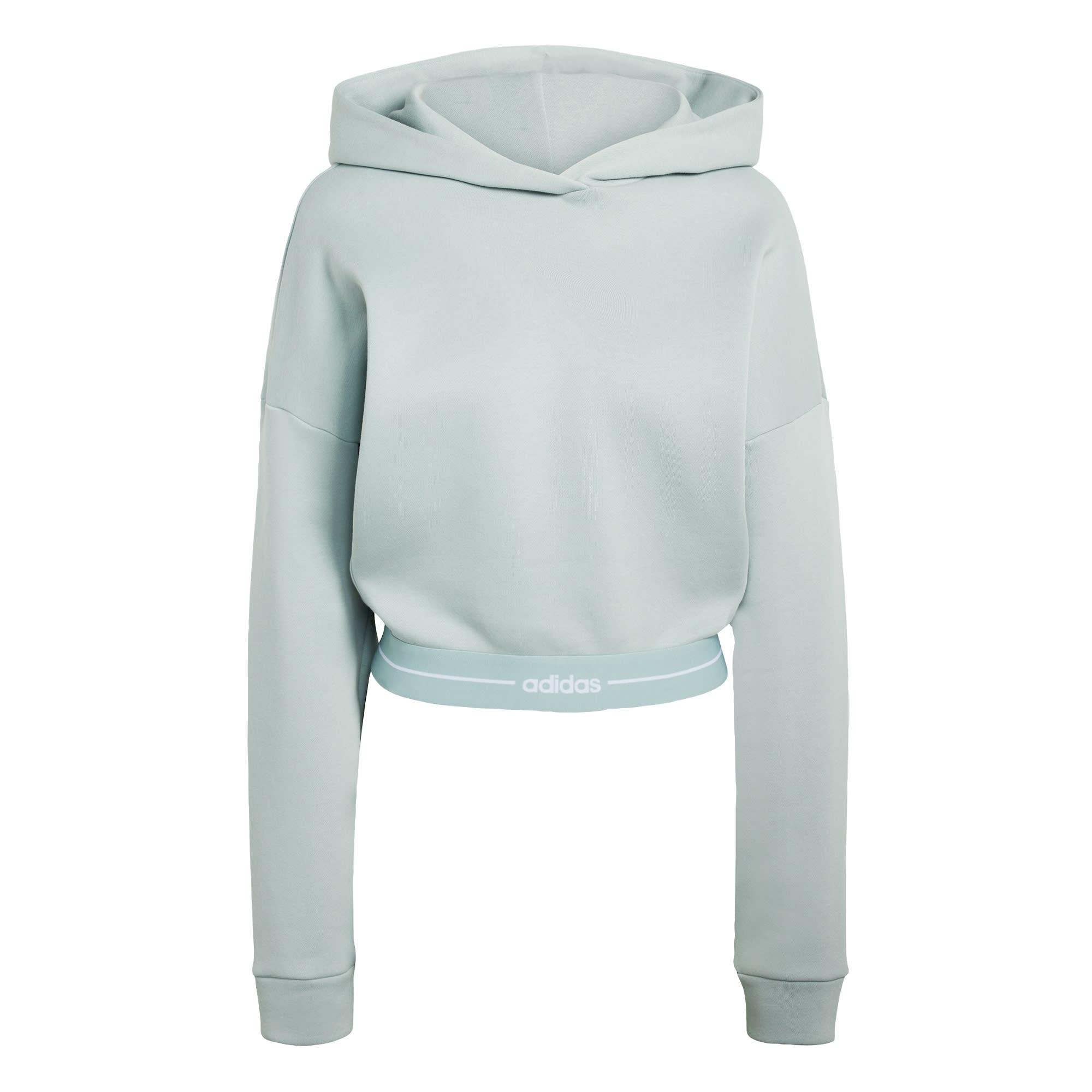 adidas Hyperglam Cropped Hoodie Hoodie Damen - Wonder Sage