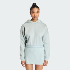 Rückansicht von adidas Hyperglam Cropped Hoodie Hoodie Damen Wonder Sage