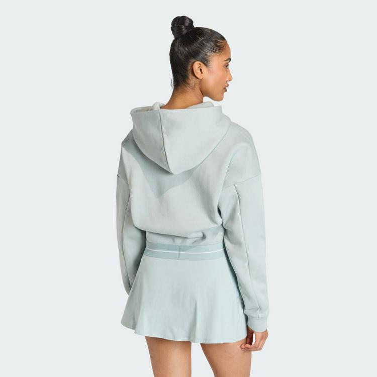 adidas adidas Hyperglam Cropped Hoodie Hoodie Damen - Wonder Sage - 1 | SportScheck