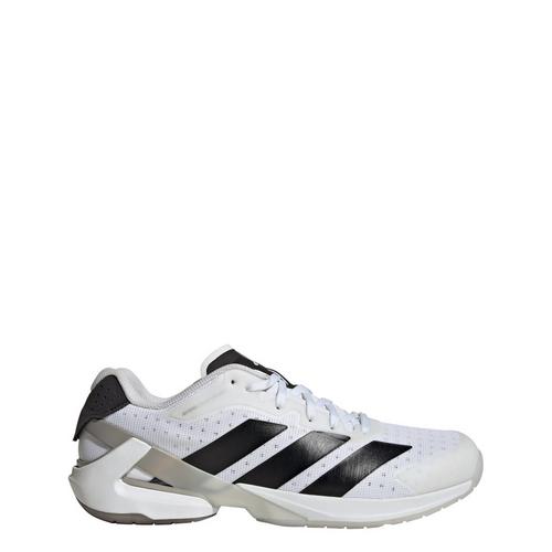 Rückansicht von adidas Adizero Counterblast Hallenschuh Hallenschuhe Herren Cloud White / Core Black / Grey Two