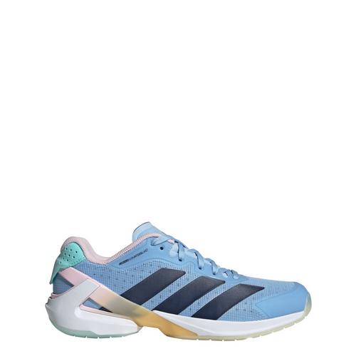 Rückansicht von adidas Adizero Counterblast Hallenschuh Hallenschuhe Damen Glow Blue / Shadow Navy / Clear Pink