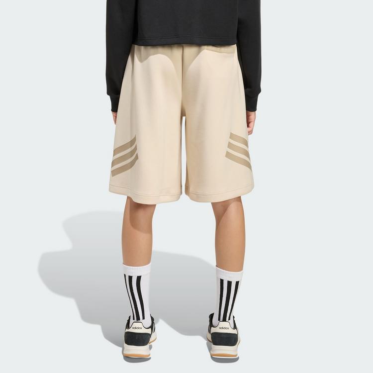 adidas adidas LANGE FUTURE ICONS-3-STREIFEN-SHORTS Funktionsshorts Kinder - Crystal Linen / Trace Khaki - 1 | SportScheck