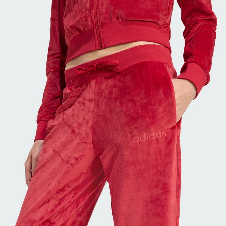 adidas adidas Glam Velvet Trainingsanzug Trainingsanzug Damen - Active Maroon - 1 | SportScheck