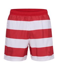 hummel DBU Fan Pattern Bade 2024 Badehose Sweathose Herren rot