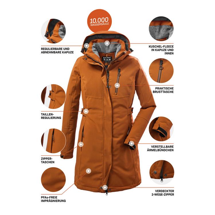 KILLTEC KILLTEC KOW 165 Funktionsmantel Damen - Gelb - 3 | SportScheck