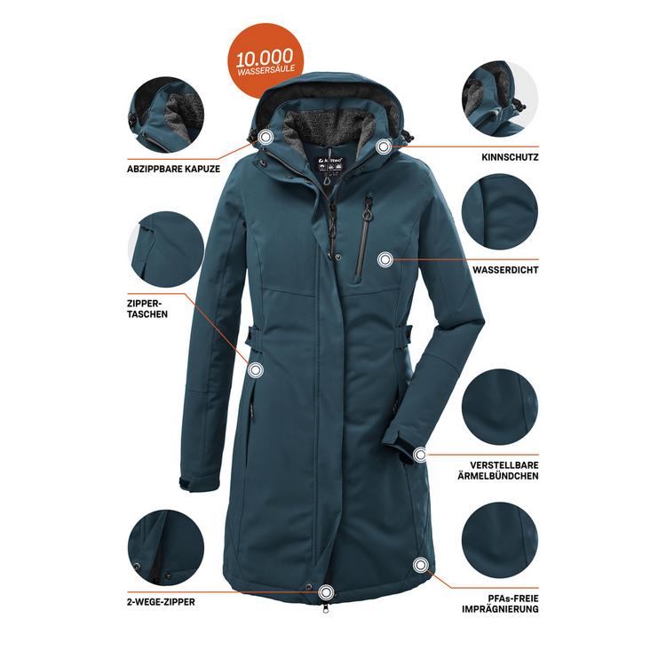 KILLTEC KILLTEC KOW 165 Funktionsmantel Damen - Petrol2513 - 2 | SportScheck