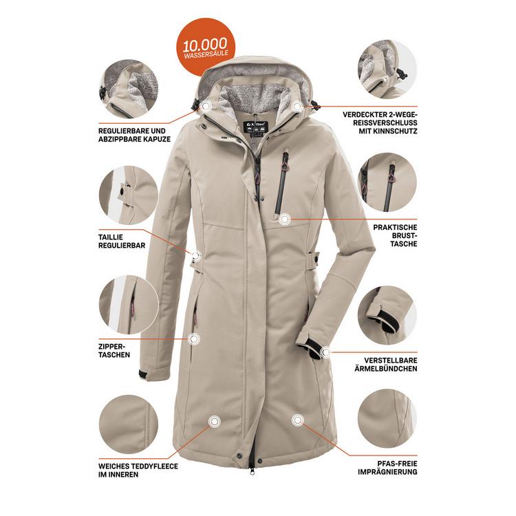 KILLTEC KILLTEC KOW 165 Funktionsmantel Damen - Grau0648 - 3 | SportScheck