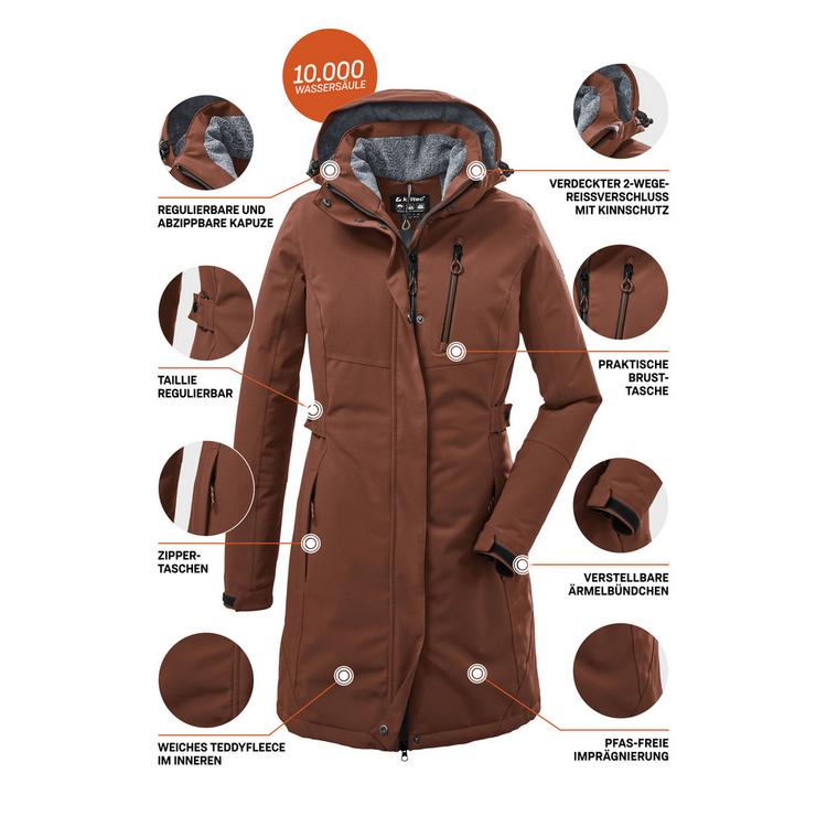 KILLTEC KILLTEC KOW 165 Funktionsmantel Damen - Braun5940 - 3 | SportScheck