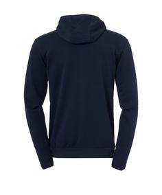 Rückansicht von Uhlsport Essential Kapuzenjacke Trainingsjacke blau