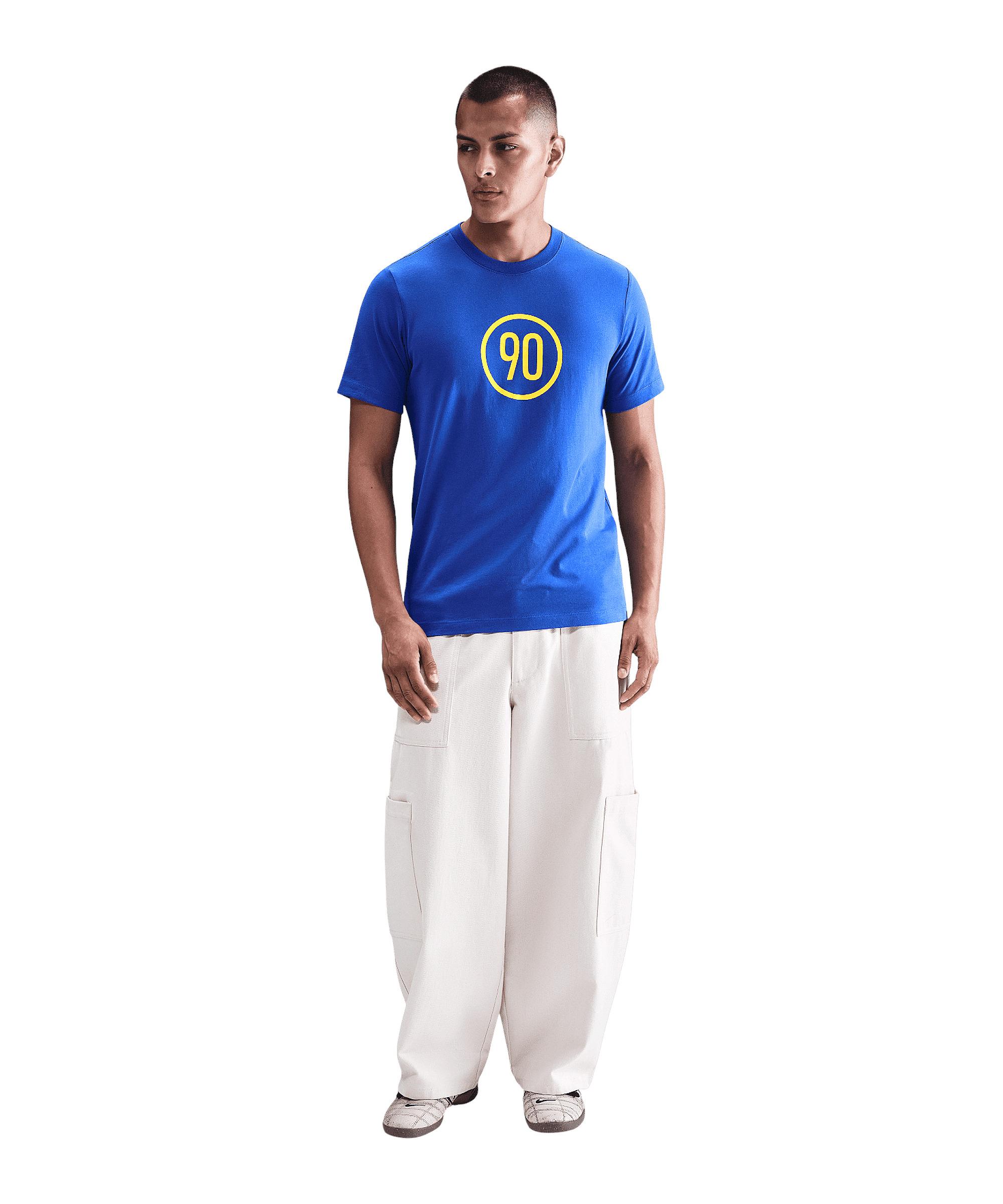 Nike M Nk Tee Total 90 2 T-Shirt Funktionsshirt Herren - blau