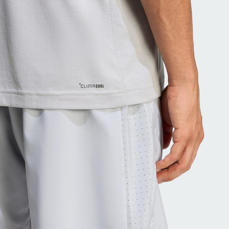 adidas adidas WORKOUT ESSENTIALS FEELREADY T-SHIRT Funktionsshirt Herren - Halo Silver - 1 | SportScheck