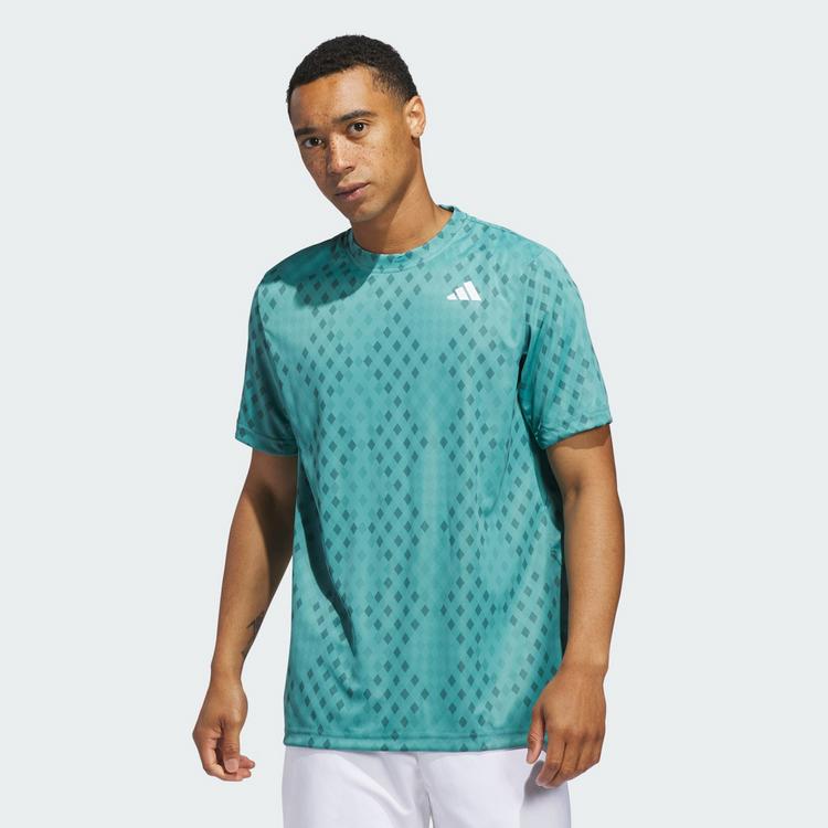 adidas adidas Club Tennis Climacool Grafik T-Shirt T-Shirt Herren - Powder Teal / Preloved Teal - 0 | SportScheck