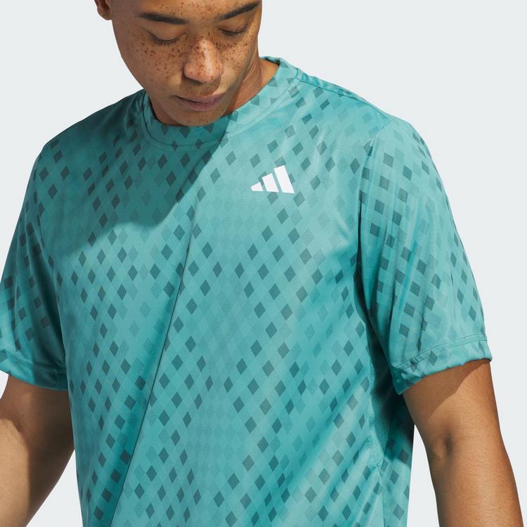 adidas adidas Club Tennis Climacool Grafik T-Shirt T-Shirt Herren - Powder Teal / Preloved Teal - 0 | SportScheck