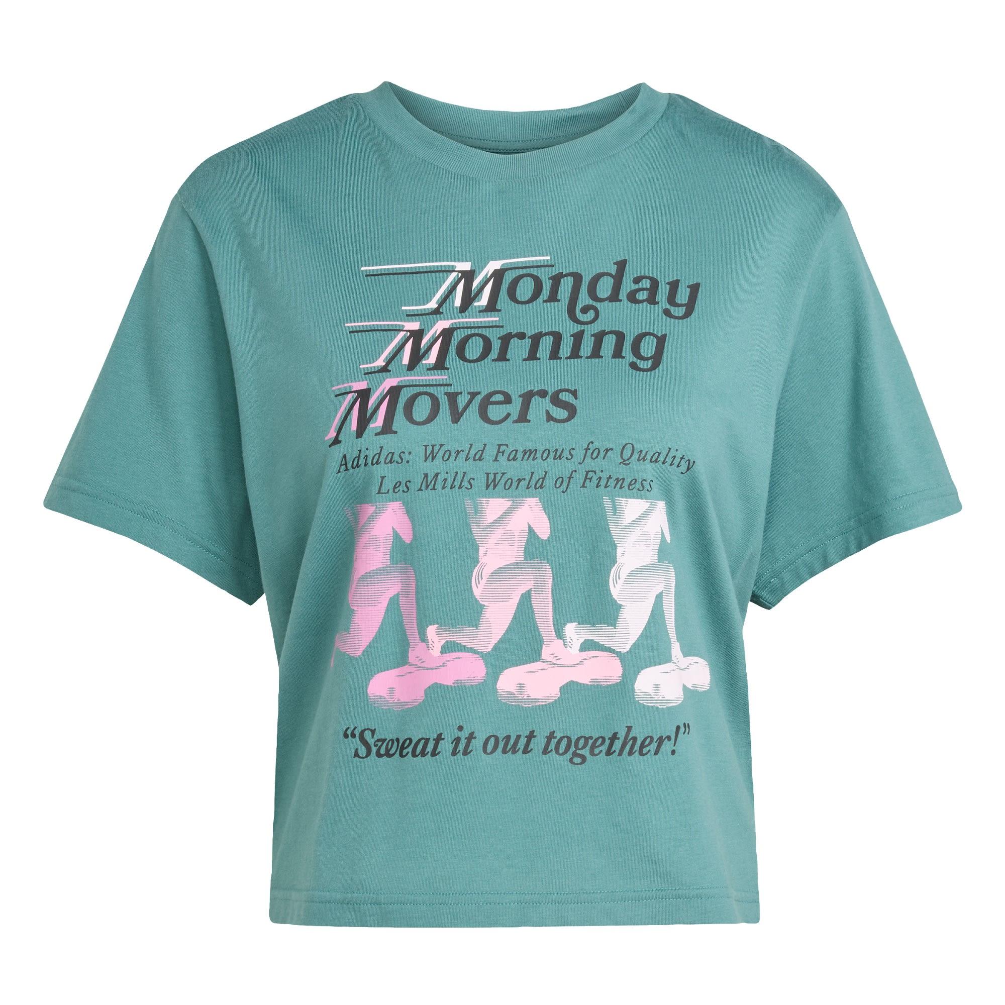 adidas LES MILLS MOVERS GRAPHIC T-SHIRT Funktionsshirt Damen - Preloved Teal