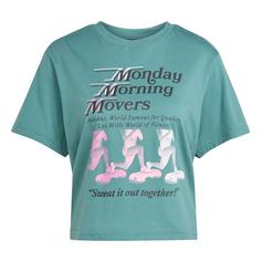 adidas LES MILLS MOVERS GRAPHIC T-SHIRT Funktionsshirt Damen Preloved Teal