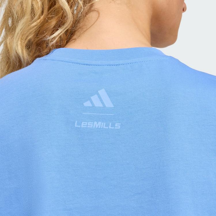 adidas adidas LES MILLS MOVERS GRAPHIC T-SHIRT Funktionsshirt Damen - Blue Fusion - 1 | SportScheck