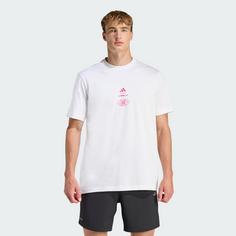 Rückansicht von adidas LESMILLS TOUR GRAPHIC SHIRT T-Shirt Herren White