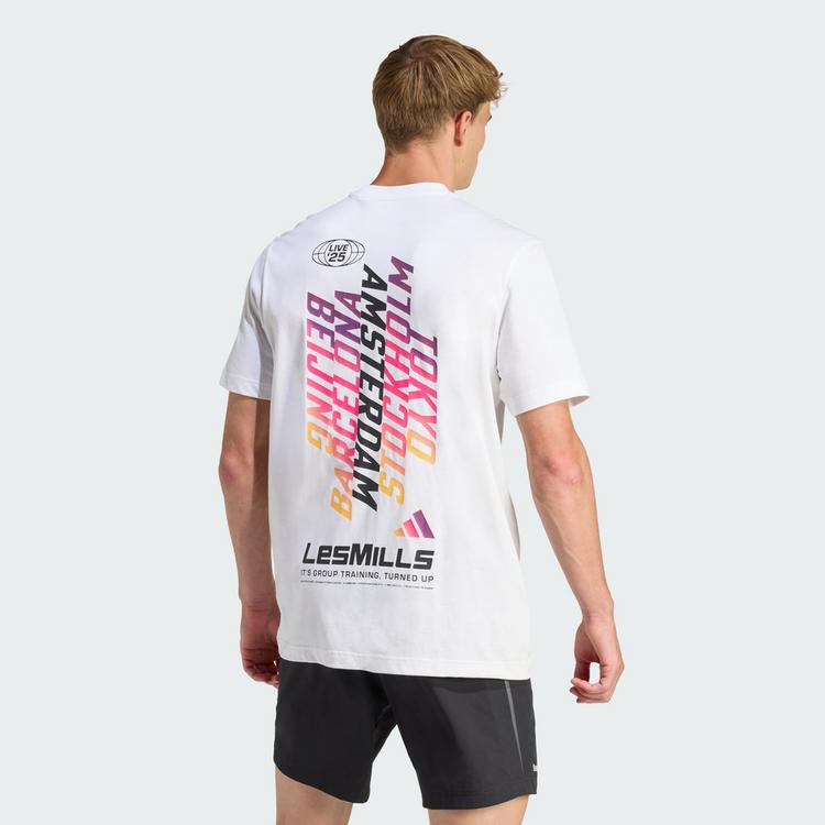 adidas adidas LESMILLS TOUR GRAPHIC SHIRT T-Shirt Herren - White - 1 | SportScheck