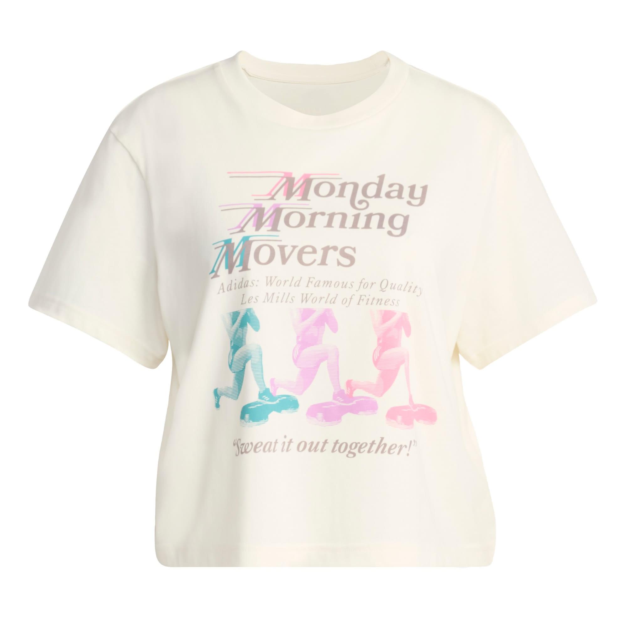 adidas LES MILLS MOVERS GRAPHIC T-SHIRT Funktionsshirt Damen - Off White