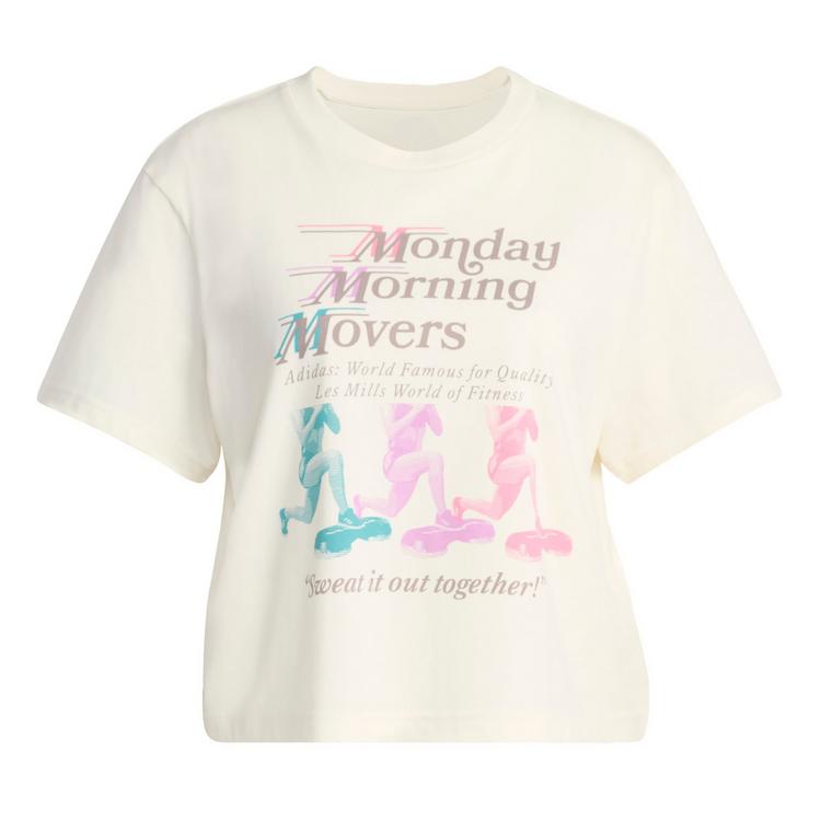adidas adidas LES MILLS MOVERS GRAPHIC T-SHIRT Funktionsshirt Damen - Off White - 0 | SportScheck