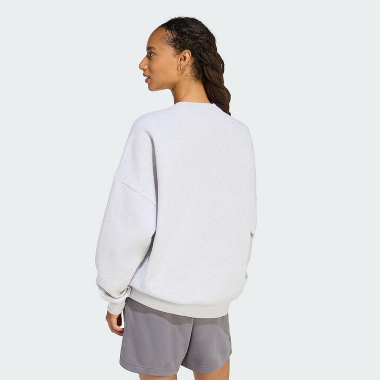 adidas adidas 3-STREIFEN STUDIO FL HOODIE Sweatshirt Damen - Light Grey Heather - 1 | SportScheck