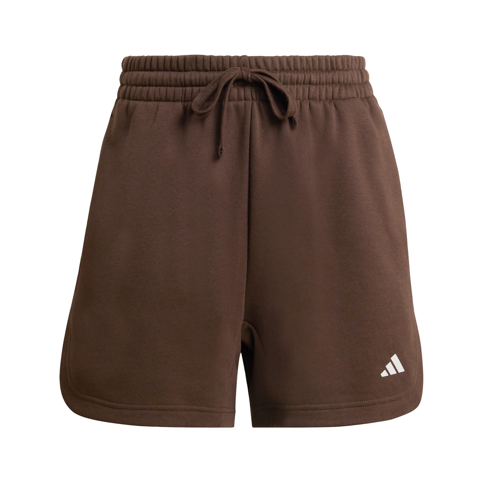 adidas 3-Streifen Studio Fleece Loose Shorts Funktionsshorts Damen - Aurora Coffee