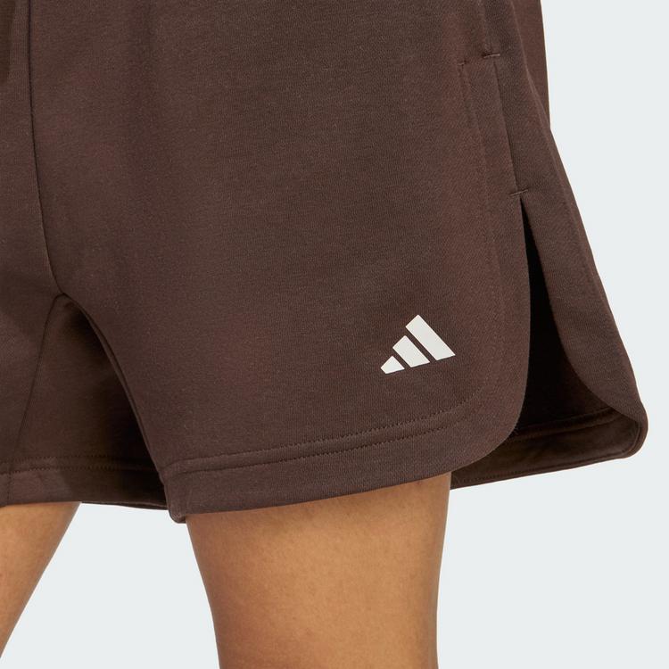 adidas adidas 3-Streifen Studio Fleece Loose Shorts Funktionsshorts Damen - Aurora Coffee - 1 | SportScheck